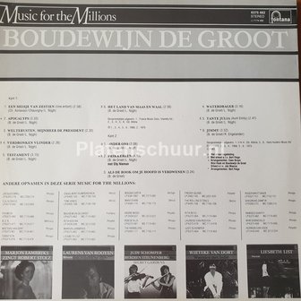 Boudewijn De Groot &lrm;&ndash; Music for the Millions  (LP)