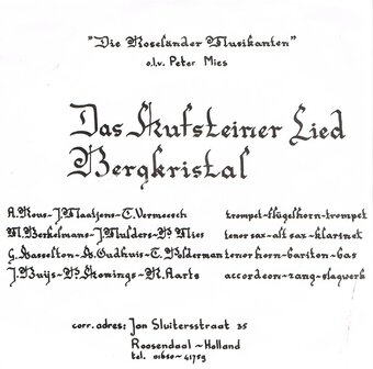 Die Rosel&auml;nder Musikanten - Das Kufsteiner Lied / Bergkristal
