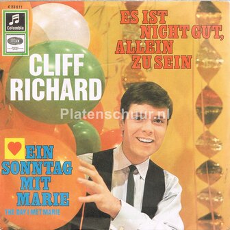 Cliff Richard - Es ist nicht gut allein zu sein / Ein Sonntag mit Marie (The day i met Marie)