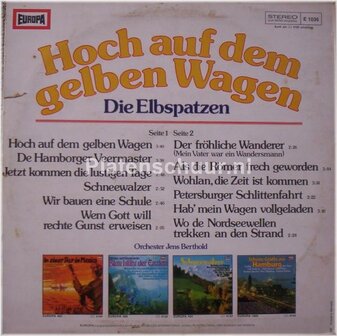 Die Elbspatzen / Orchester Jens Berthold &ndash; Hoch Auf Dem Gelben Wagen  (LP)