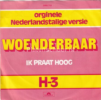 H-3 - Woenderbaar / Ik praat hoog