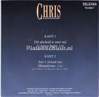 Chris - Dit afscheid is voor mij &#039;n nieuw begin / Aan&#039;t strand van Maspalomas