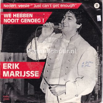 Erik Marijsse - We hebben nooit genoeg "Just can't get enough" / Donderdag