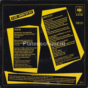 Bruce Springsteen - I'm On Fire / Johnny Bye Bye