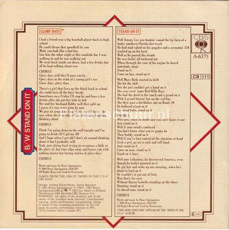 Bruce Springsteen - Glory days / Stand on it