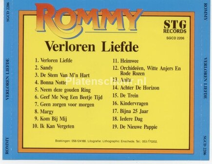 Rommy &ndash; Verloren Liefde  (CD)