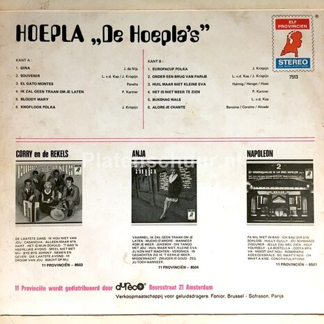 De Hoepla's - Hopla "De Hoepla's" - Accordeon  (LP)