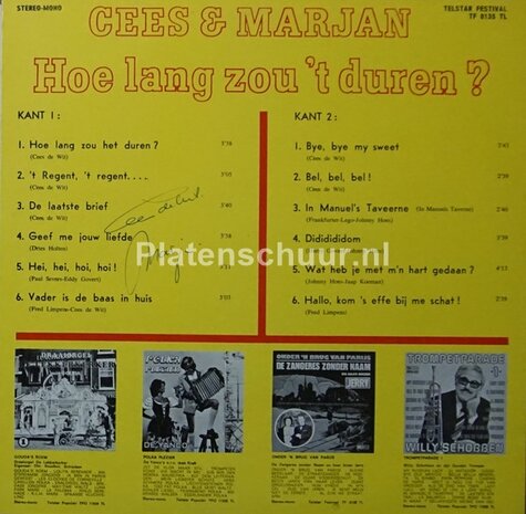 Cees & Marjan - Hoe Lang Zou 'T Duren ?  (LP)