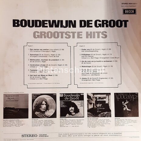 Boudewijn De Groot – Grootste Hits  (LP)