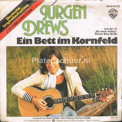 Jürgen Drews - Ein bett im kornfeld (Let your love flow) / Mein engel in bluejeans