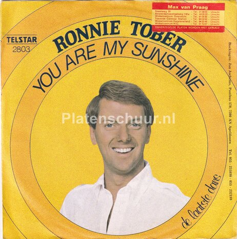 Ronnie Tober - You are my sunshine / De laatste dans