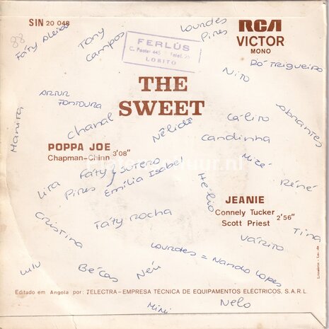 The Sweet - Poppa Joe / Jeanie
