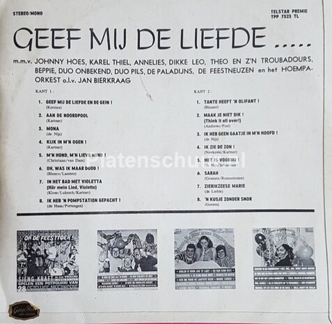 Geef Mij De Liefde  (Various Artists)  (LP)