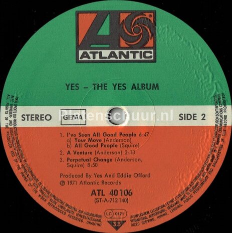 Yes - The Yes Album  (LP)