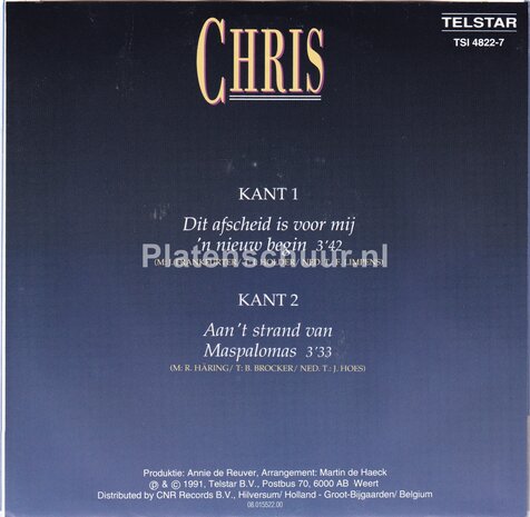 Chris - Dit afscheid is voor mij 'n nieuw begin / Aan't strand van Maspalomas
