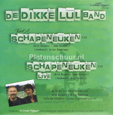 De Dikke Lul Band - Schapeneuken / Schapeneuken (live)