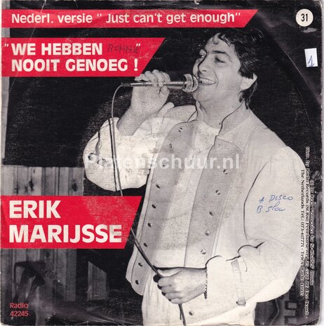 Erik Marijsse - We hebben nooit genoeg "Just can't get enough" / Donderdag