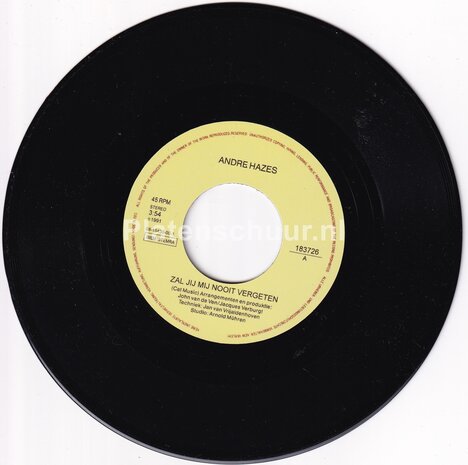 Andre hazes - Zal jij mij nooit vergeten / Een vrouw uit het leven (2023 uitgave)
