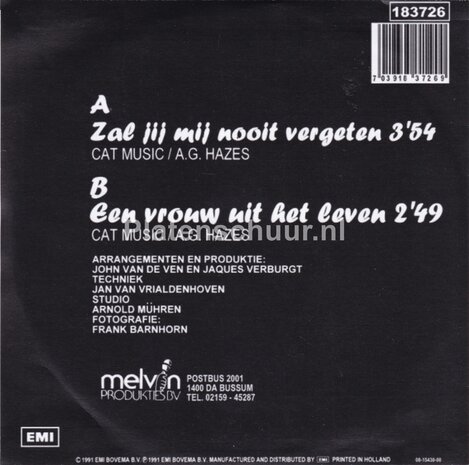 Andre hazes - Zal jij mij nooit vergeten / Een vrouw uit het leven (2023 uitgave)