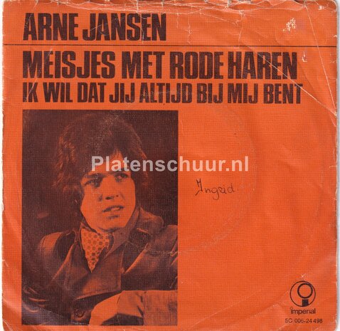 Arne Jansen - Meisjes met rode haren / Ik wil dat jij altijd bij mij bent